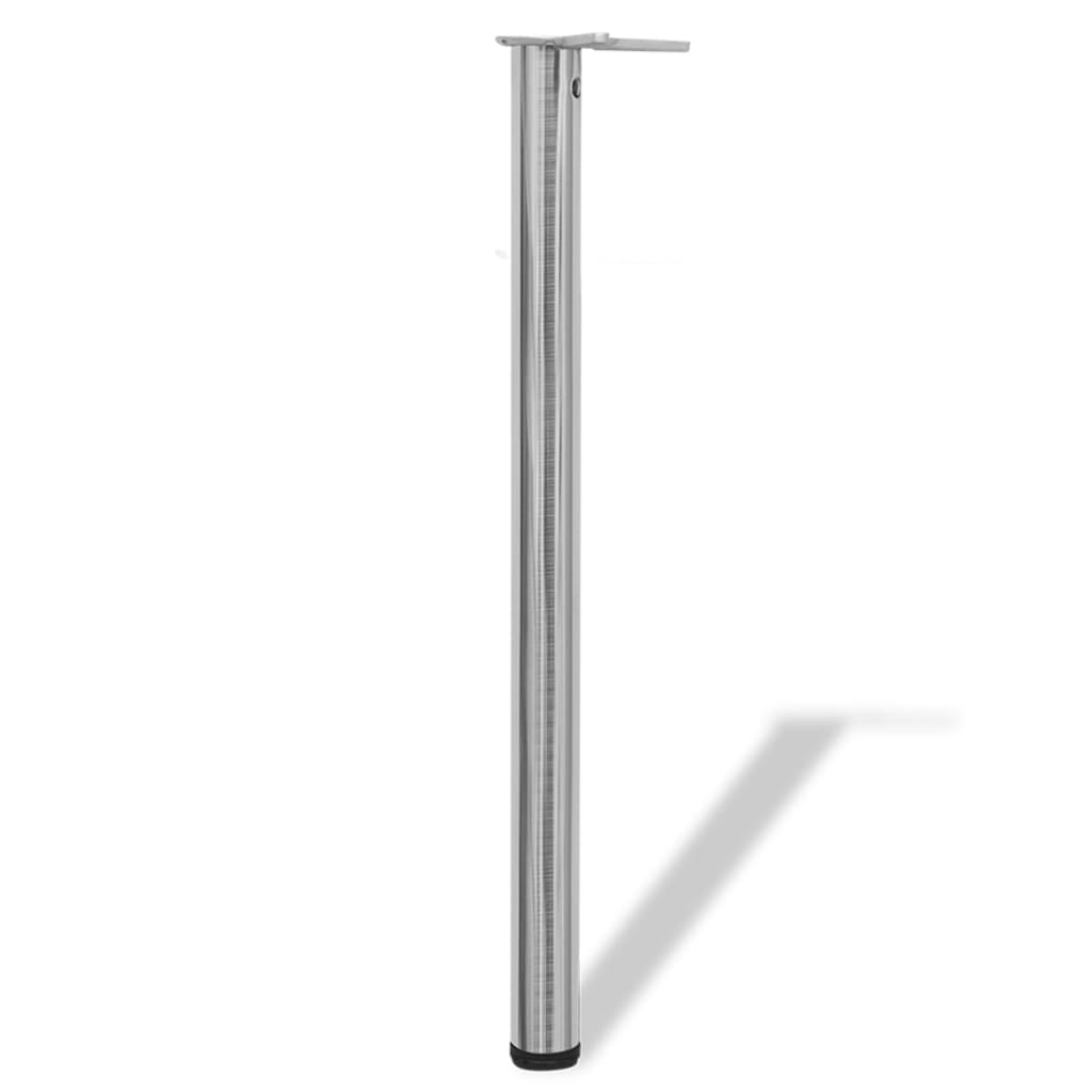 Table legs, 4 pcs., adjustable, 870 mm, matte nickel