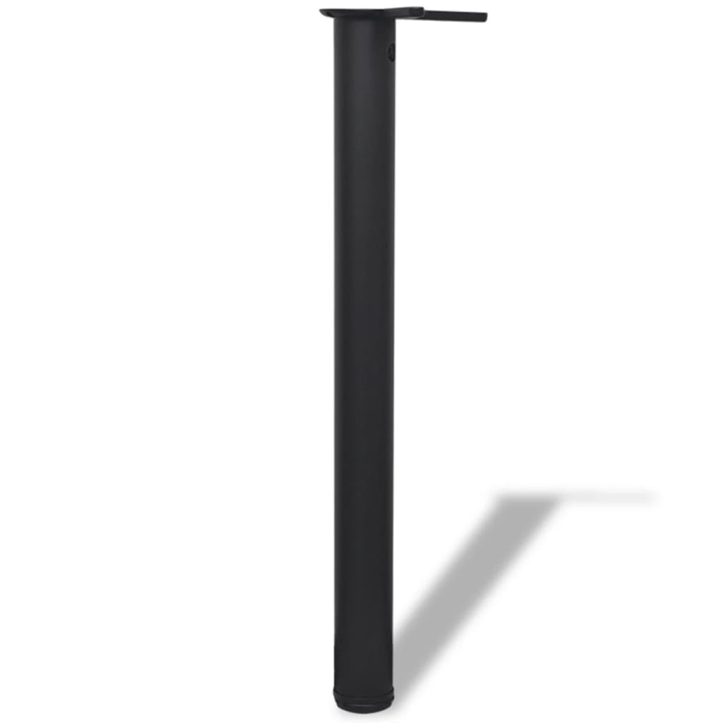 Table legs, 4 pcs., adjustable, 710 mm, black