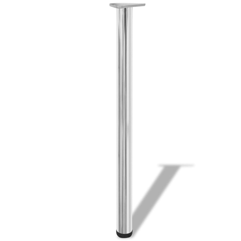 Table legs, 4 pcs., adjustable, 870 mm, chrome