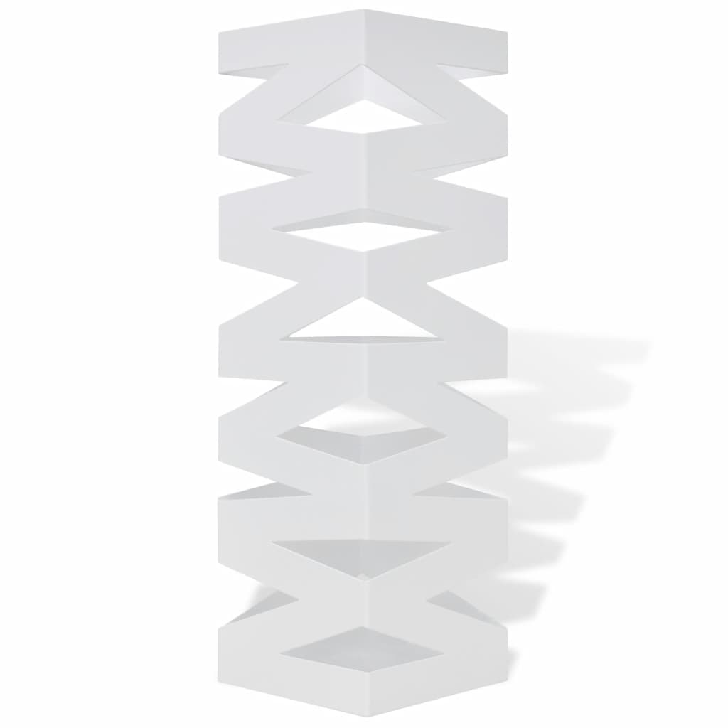 Белый зонт и держатель для трости, 48,5 см, квадратный