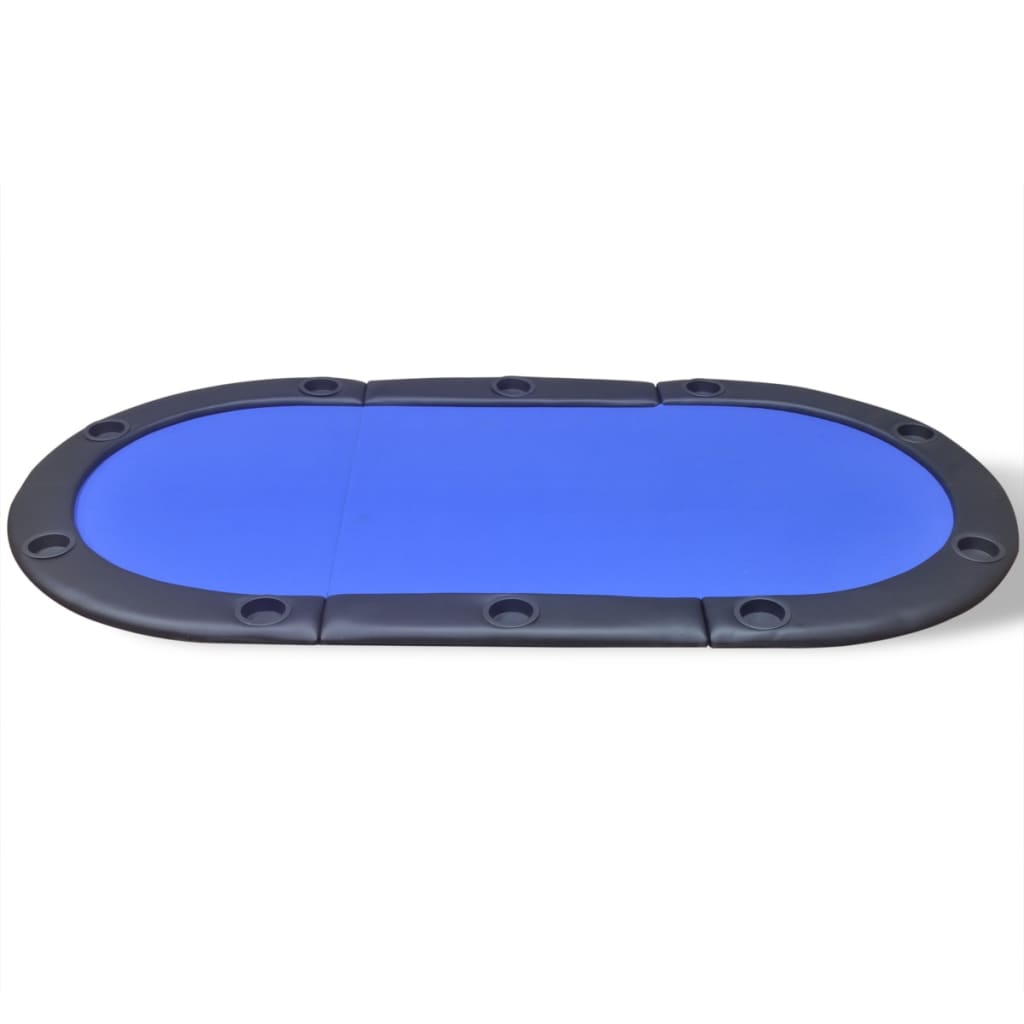 poker table top for 10 persons, foldable, blue