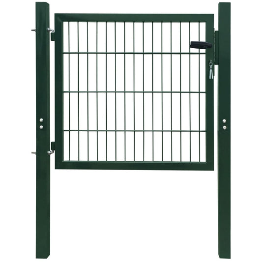 ворота для забора, сталь, зеленые, 105x150 см