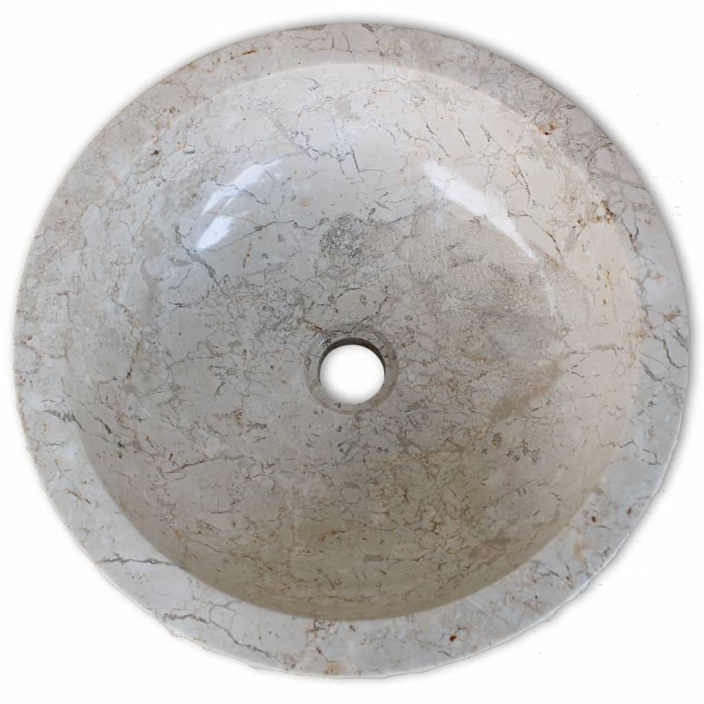 krēmkrāsas marmora izlietne, 40 cm