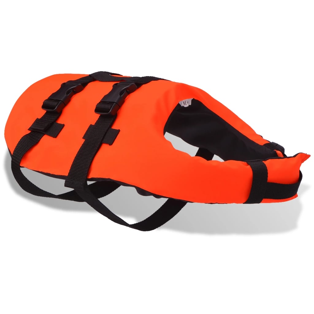 dog life jacket, size L, orange