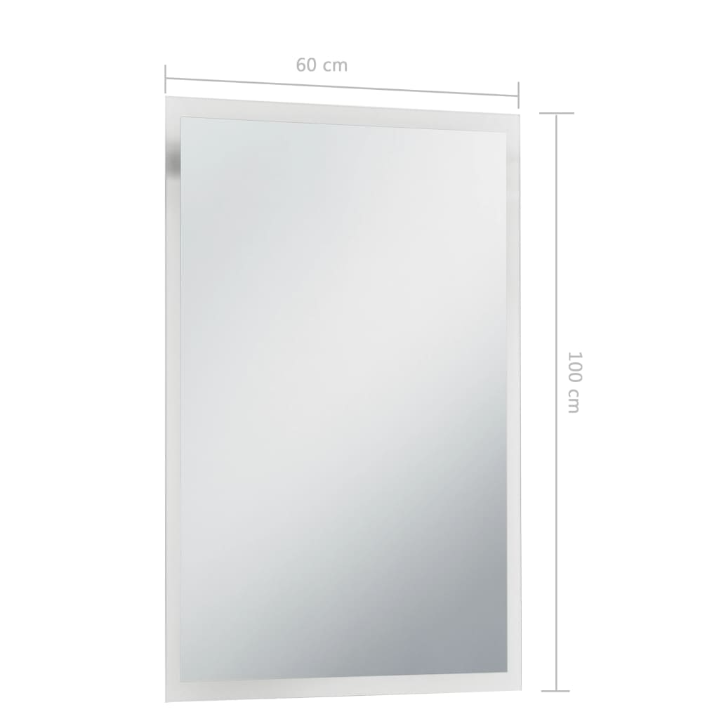 vannasistabas spogulis ar LED, 60x100 cm