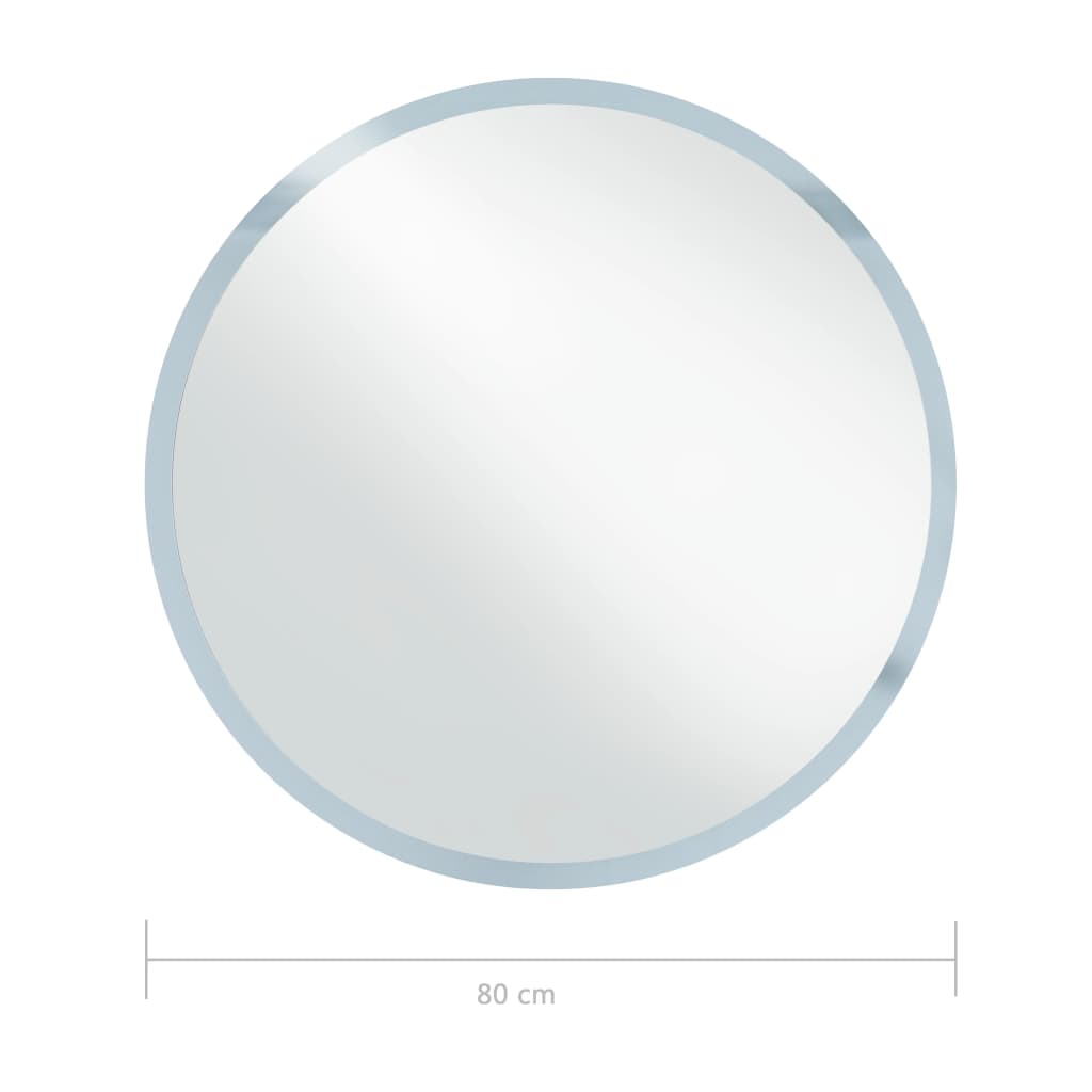 vannasistabas spogulis ar LED apgaismojumu, 80 cm