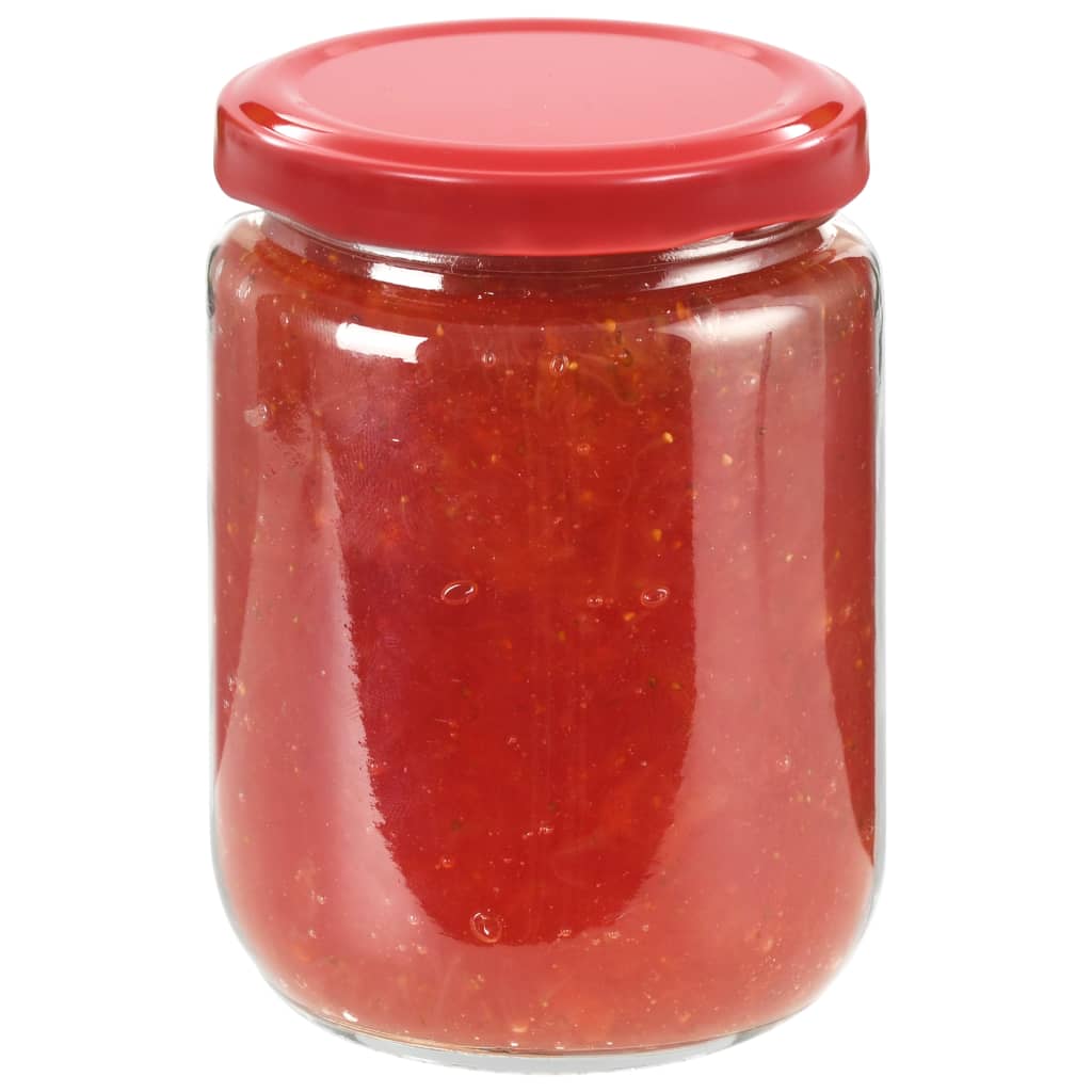 jam jars, red caps, 96 pcs., 230 ml