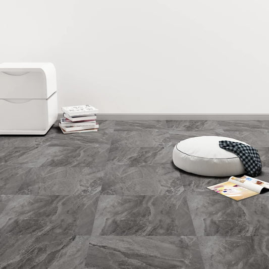 floor tiles, self-adhesive, 5.11 m², black pattern, PVC