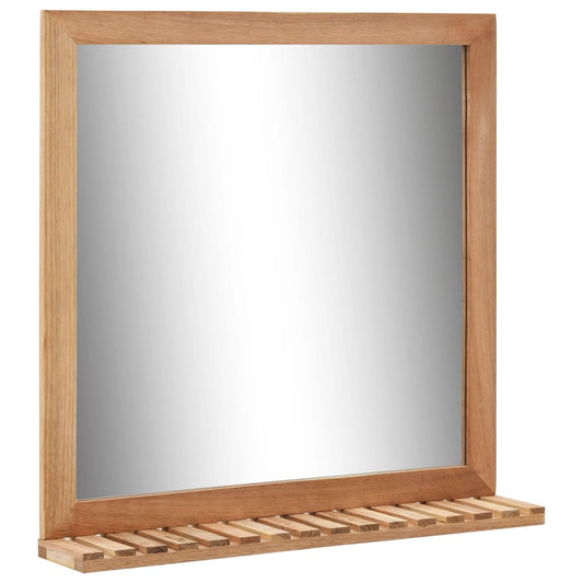 bathroom mirror, 60x12x62 cm, solid walnut wood