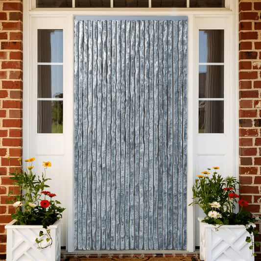 insect curtain, 90x220 cm, white and gray chenille