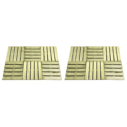 terrace tiles, 12 pcs., 50x50 cm, green wood