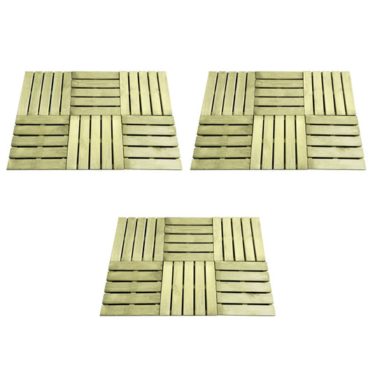 terrace tiles, 18 pcs., 50x50 cm, green wood