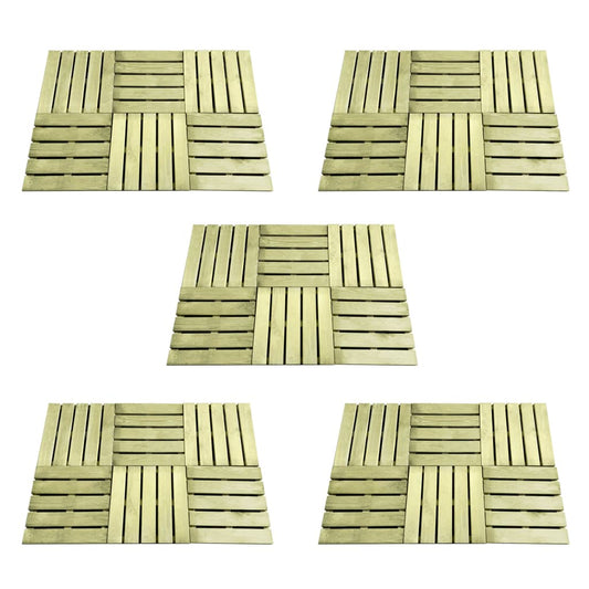 terrace tiles, 30 pcs., 50x50 cm, green wood