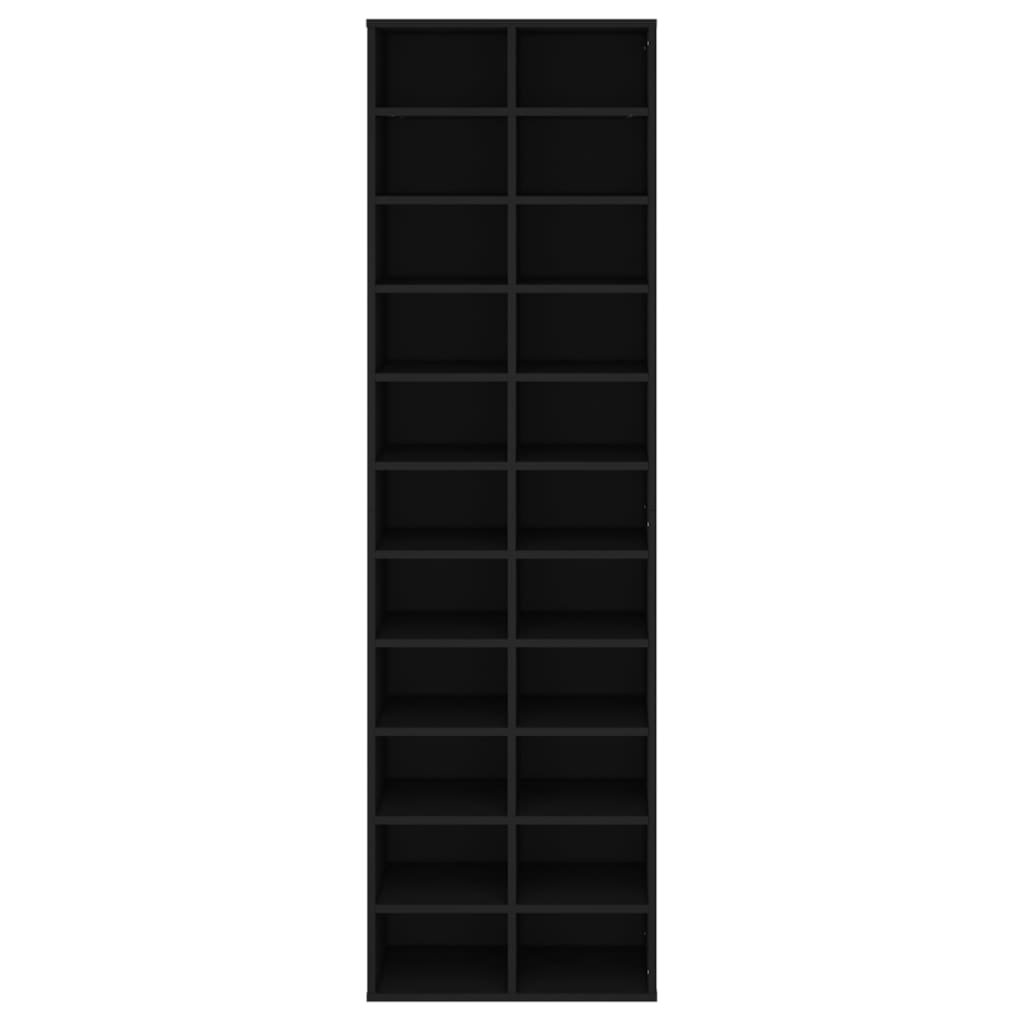 shoe cabinet, black, 54x34x183 cm, chipboard