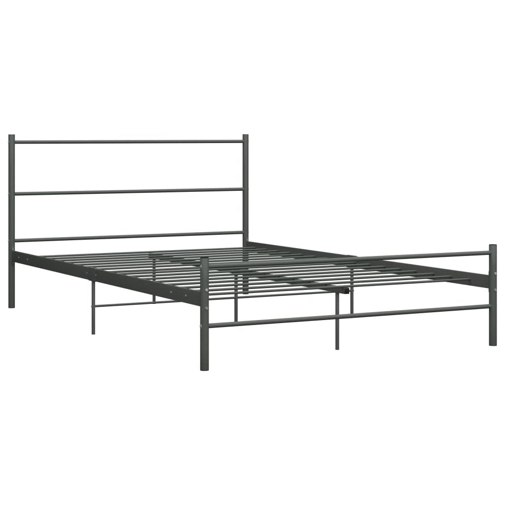 каркас кровати, серый металл, 160x200 см