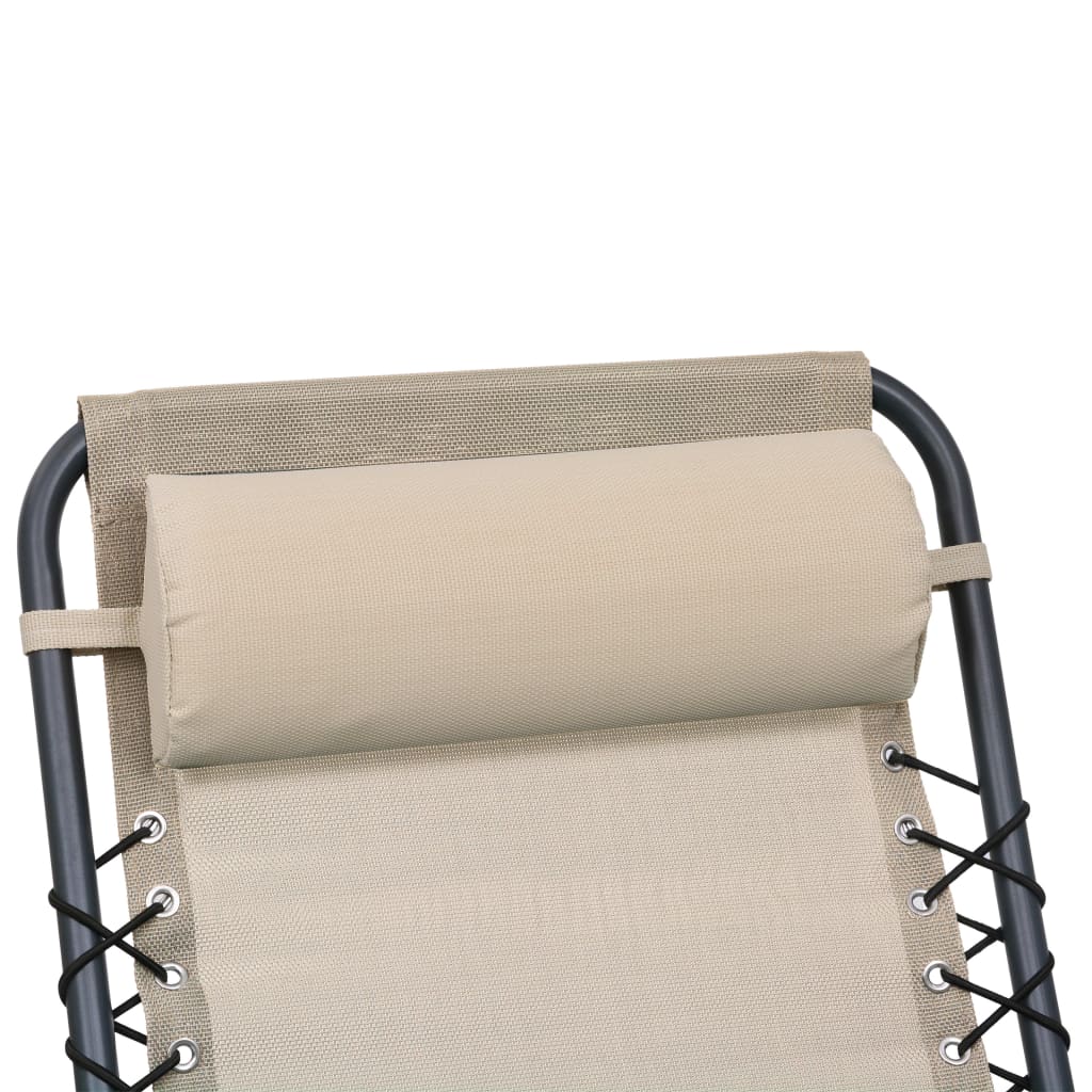 pludmales krēsla galvas balsts, 40x7,5x15 cm, krēmkrāsas