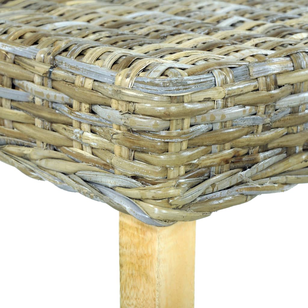 bench, 110 cm, natural Cuban rattan, solid mango wood