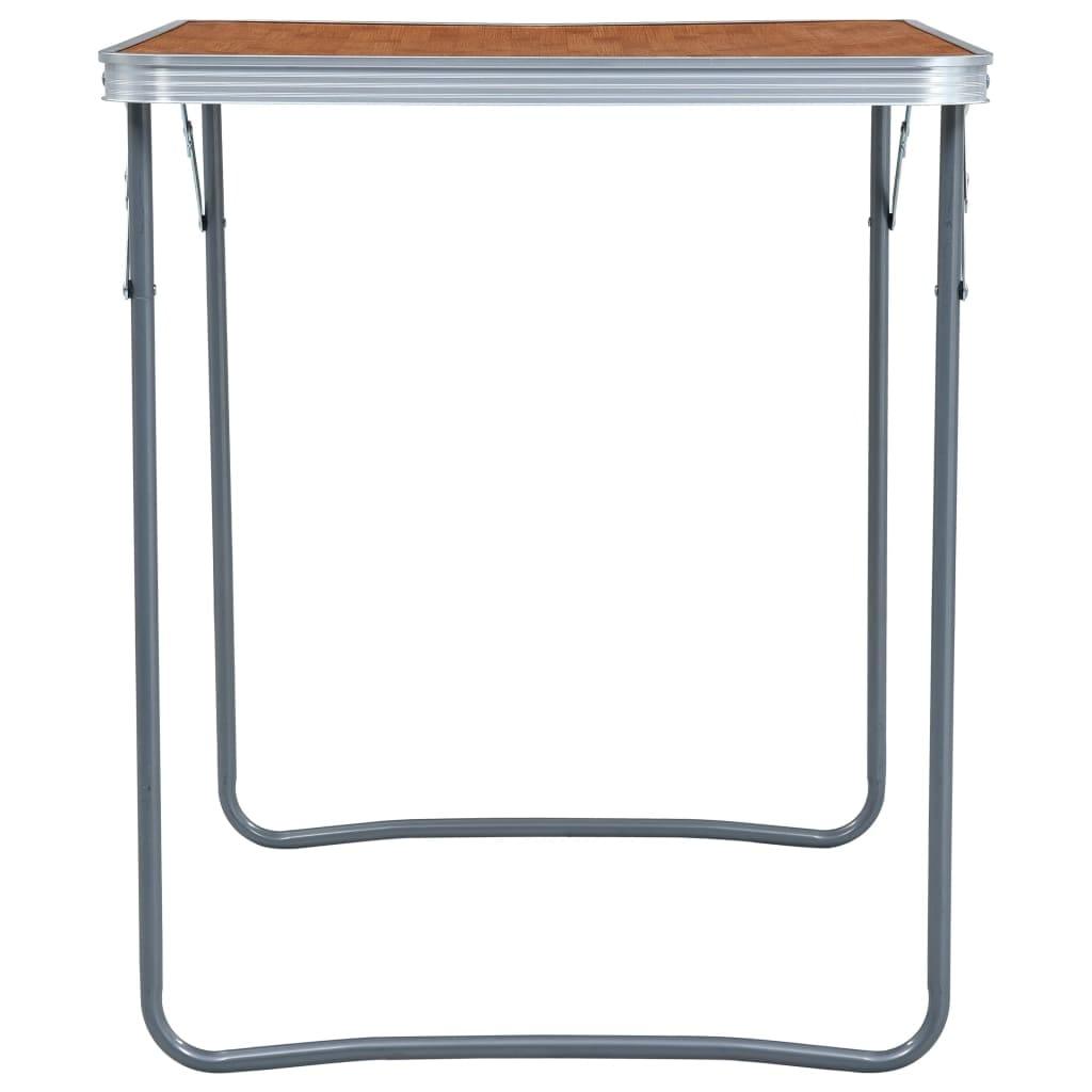 saliekams kempinga galds, metāla rāmis, 80x60 cm - amshop.lv