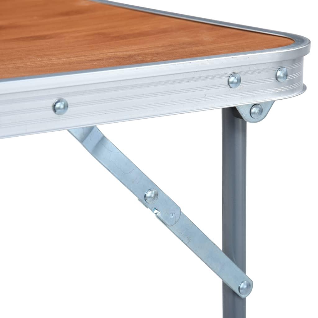 saliekams kempinga galds, metāla rāmis, 80x60 cm - amshop.lv