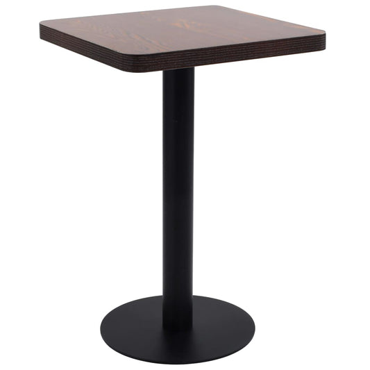 bistro galds, tumši brūns, 50x50 cm, MDF