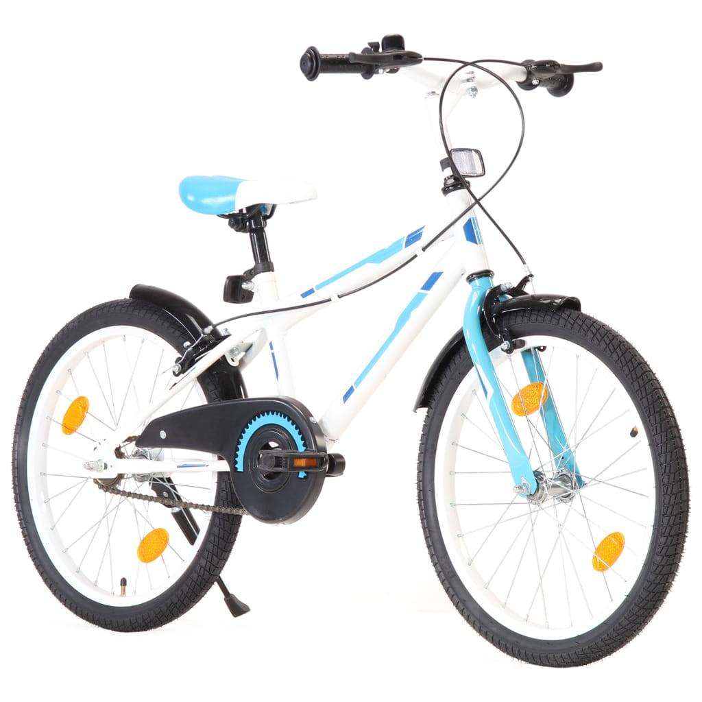bērnu velosipēds, 20 collas, zils ar baltu - amshop.lv