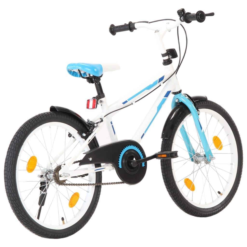 bērnu velosipēds, 20 collas, zils ar baltu - amshop.lv
