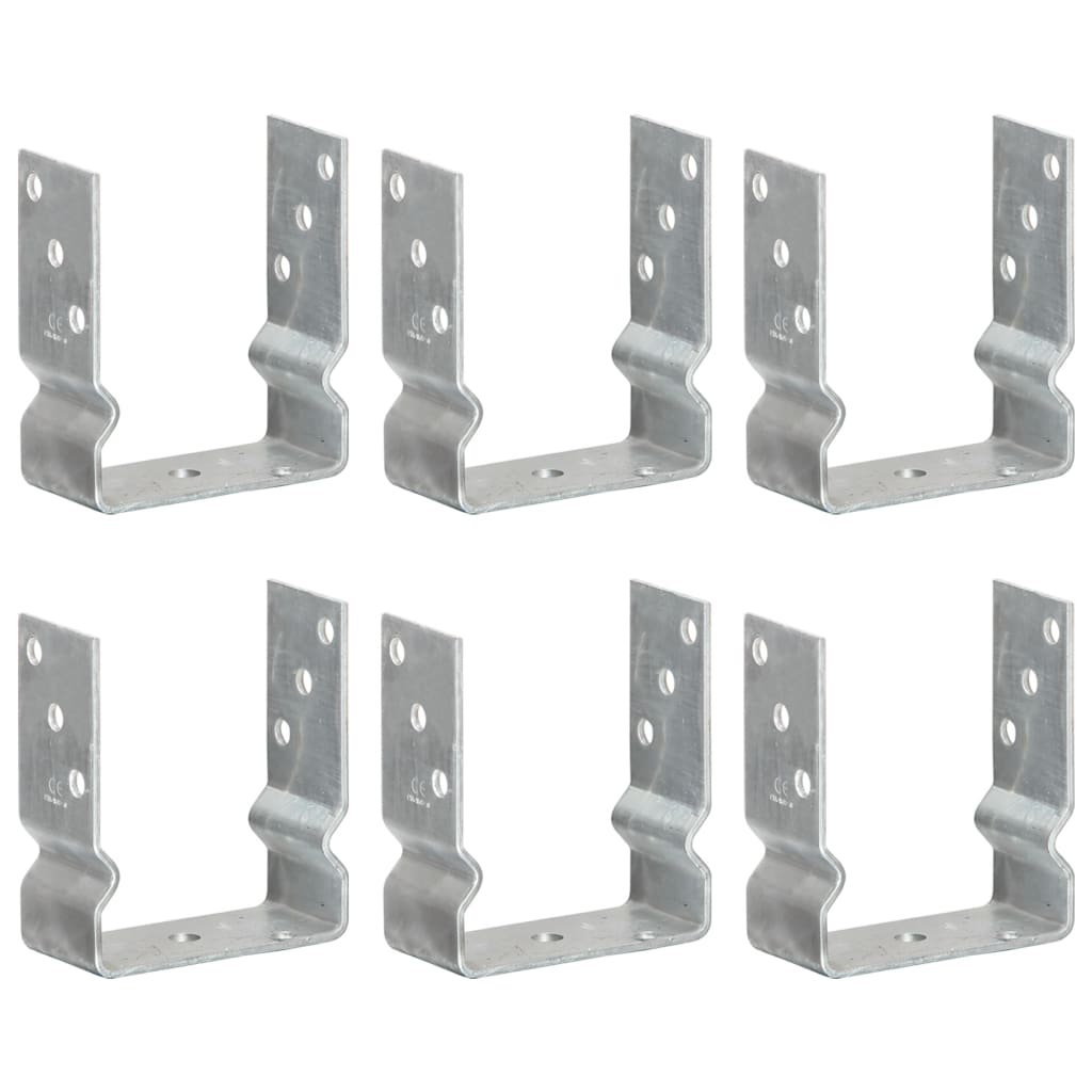 fence fasteners, 6 pcs., silver color, 12x6x15 cm, steel