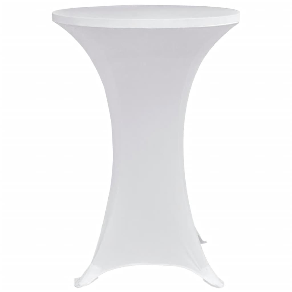 galda pārvalki, 4 gab., Ø 70 cm, balts elastīgs audums