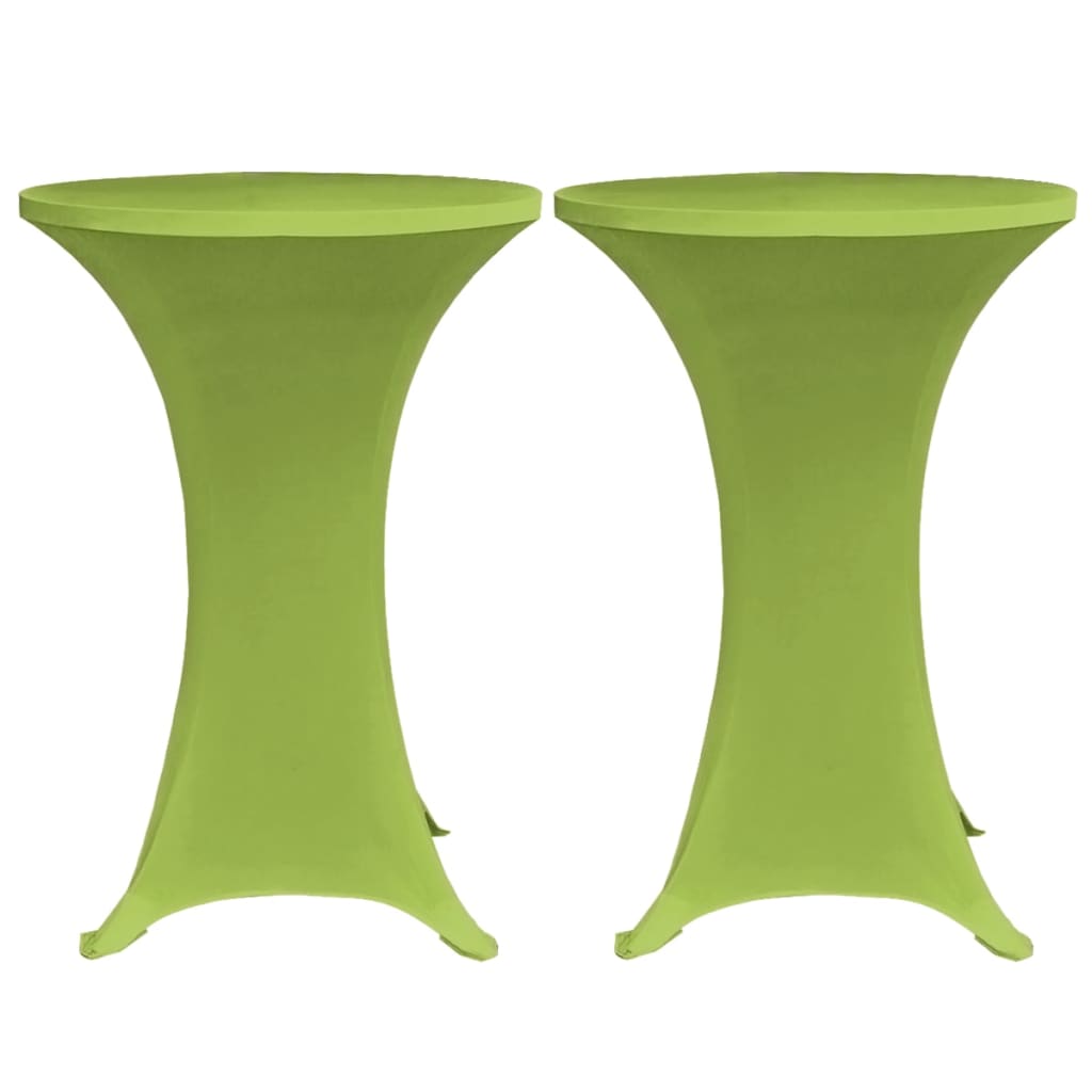 galda pārvalki, 4 gab., 60 cm, zaļš, elastīgs audums