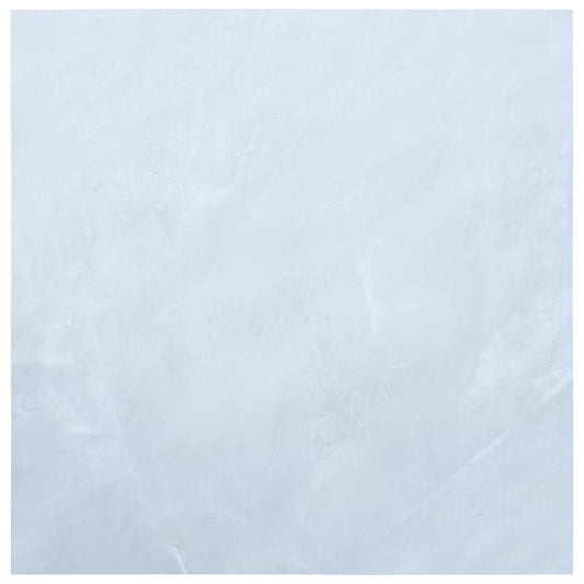 floor tiles, self-adhesive, 5.11 m², PVC, white marble color