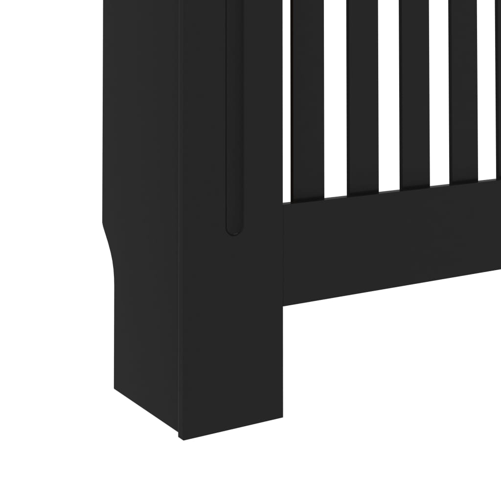radiatora pārsegs, melns, 152x19x81 cm, MDF