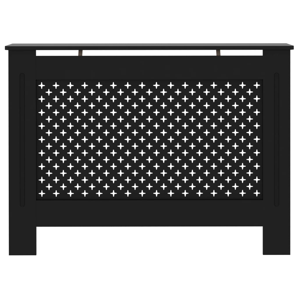 radiatora pārsegs, melns, 112x19x81 cm, MDF
