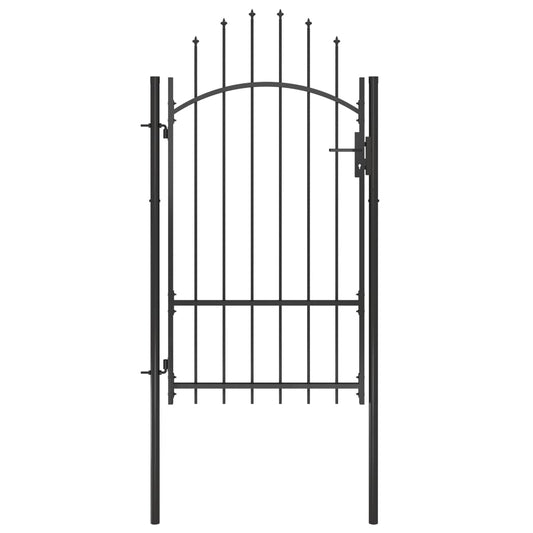 садовые ворота, сталь, 1x2,2 м, черные