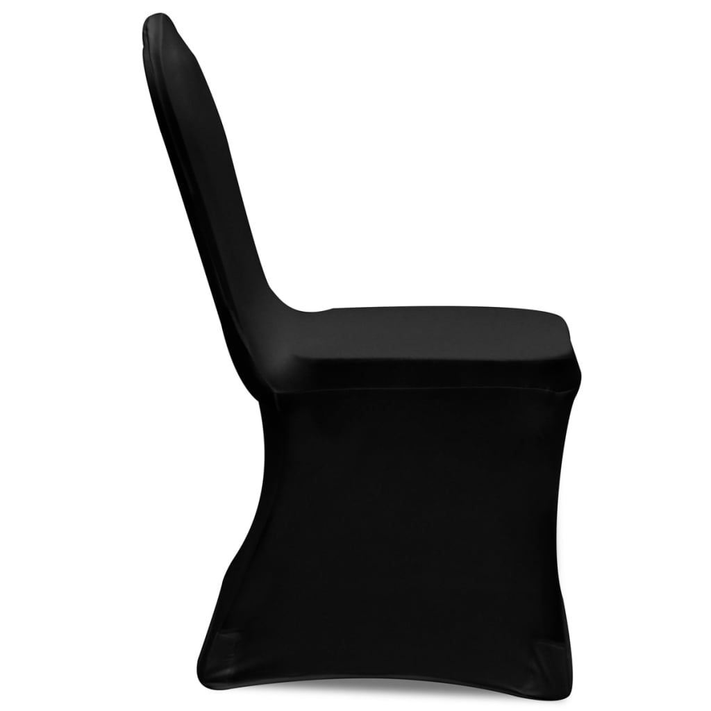 krēslu pārvalki, 24 gab., melns elastīgs audums