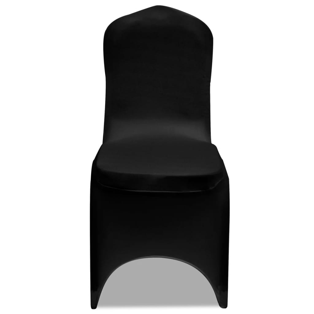 krēslu pārvalki, 30 gab., melns elastīgs audums