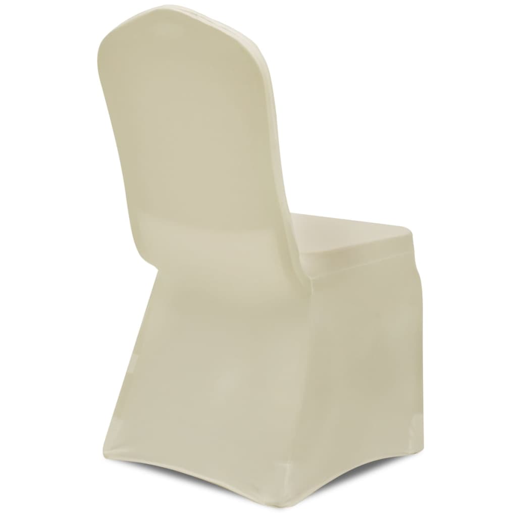 krēslu pārvalki, 30 gab., krēmkrāsas elastīgs audums