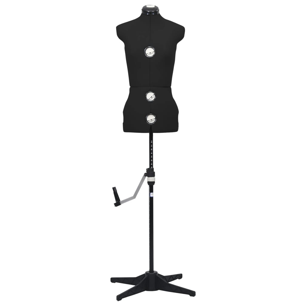 female mannequin, adjustable, black, S, 33-40