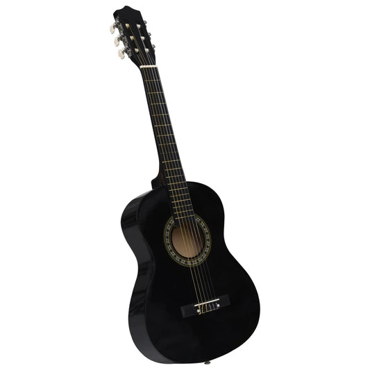 Classical Guitar for Beginners and Kids, Black, 1/2, 34"