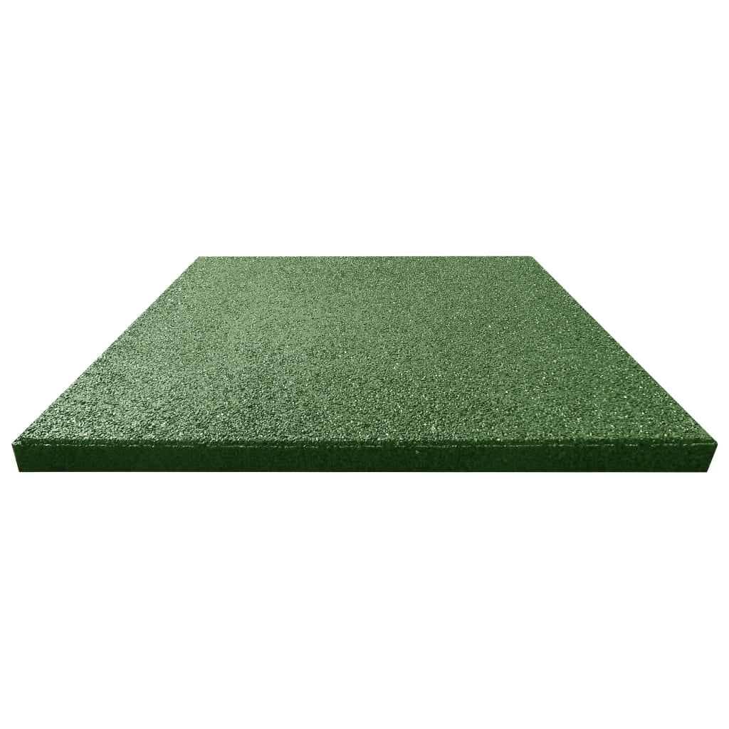 drošības flīzes, 18 gab., zaļas, 50x50x3 cm, gumija