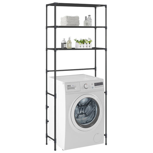 shelf for washing machine, 3 shelves, 69x28x169 cm, black