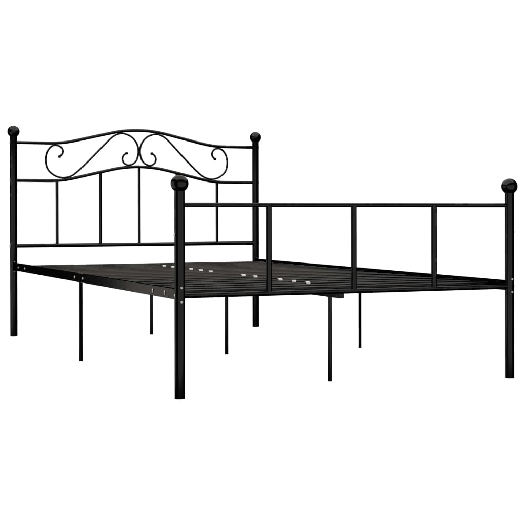 каркас кровати, черный металл, 140x200 см