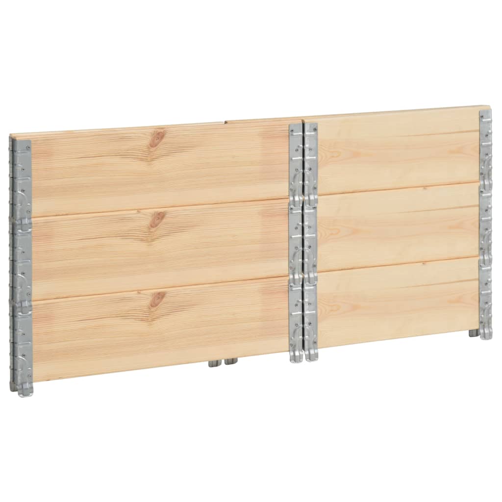 pallet edges, 3 pcs., 60x80 cm, solid pine wood