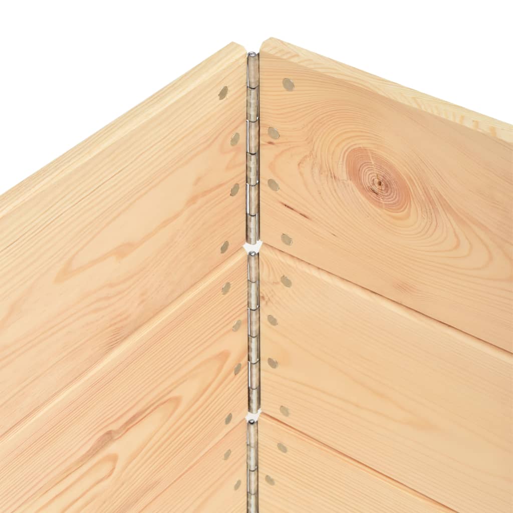 pallet edging, 3 pcs., 100x100 cm, solid pine wood
