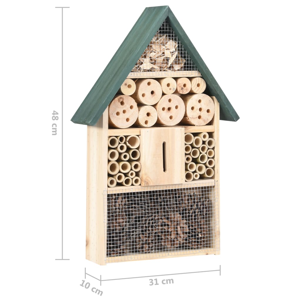 insect hotel, 31x10x48 cm, spruce wood