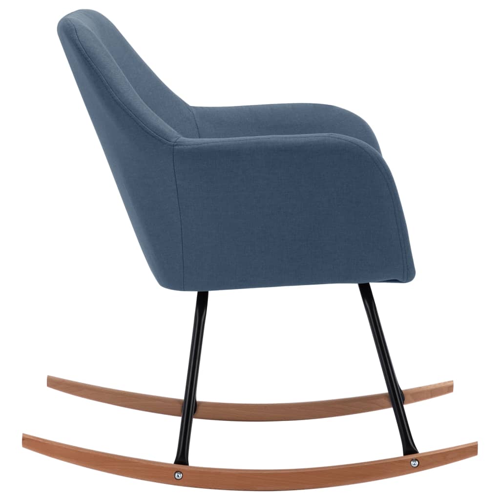 šūpuļkrēsls, zils audums