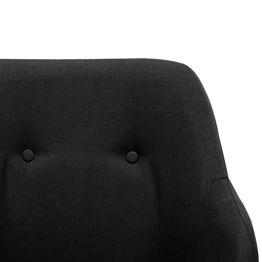 šūpuļkrēsls, melns audums