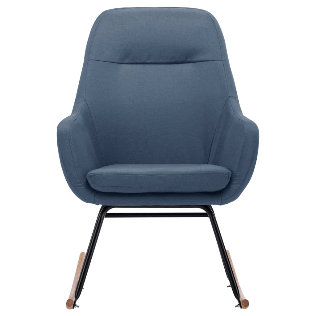 šūpuļkrēsls, zils audums
