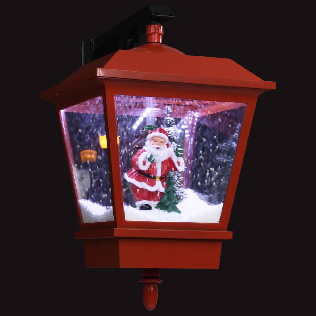 Ziemassvētku sienas lampa ar LED, sarkana, 40x27x45 cm