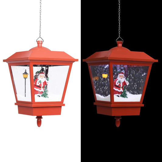 подвесная рождественская лампа со светодиодом, красная, 27x27x45 см