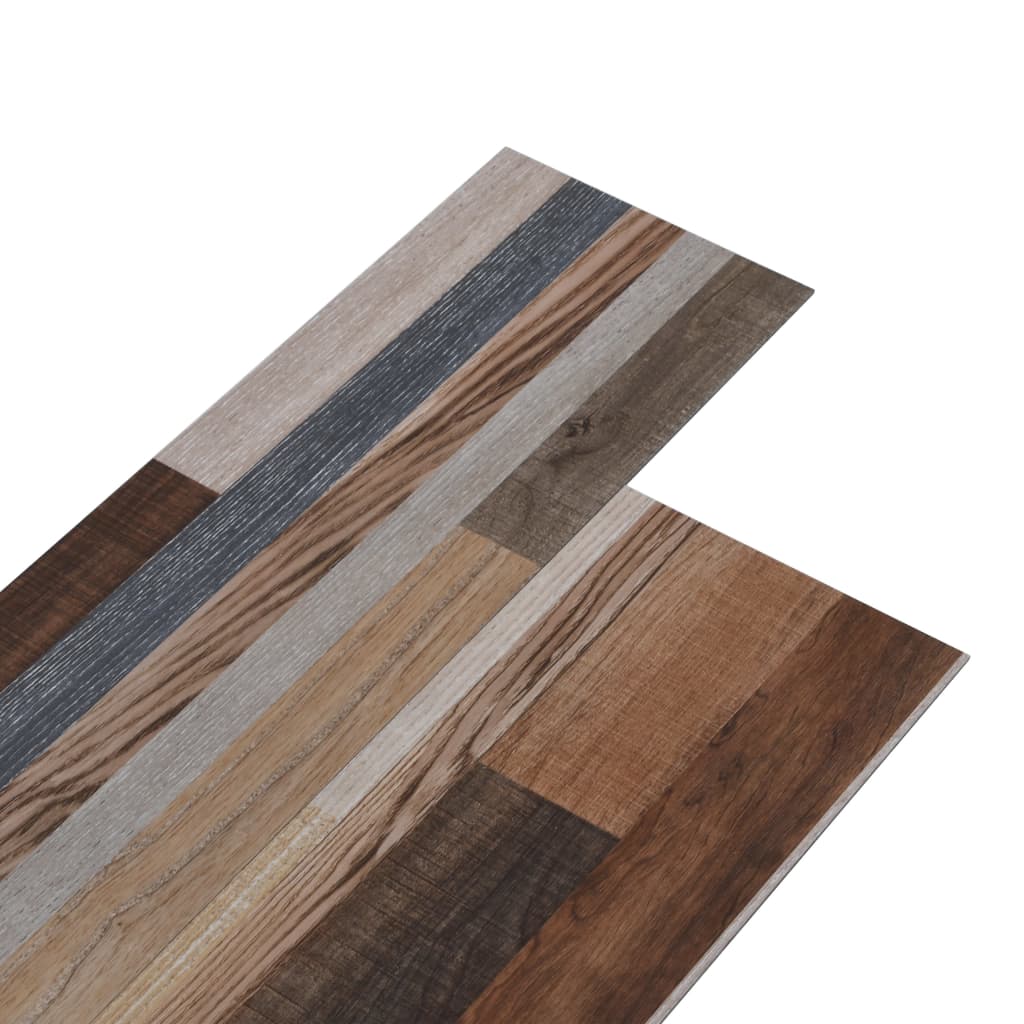 floor boards, self-adhesive, 4.46 m², 3 mm, multi-colored PVC